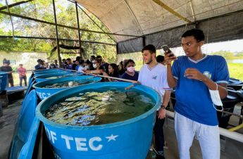 Estudantes técnicos da Bahia conhecem pesquisas com aquicultura em SE